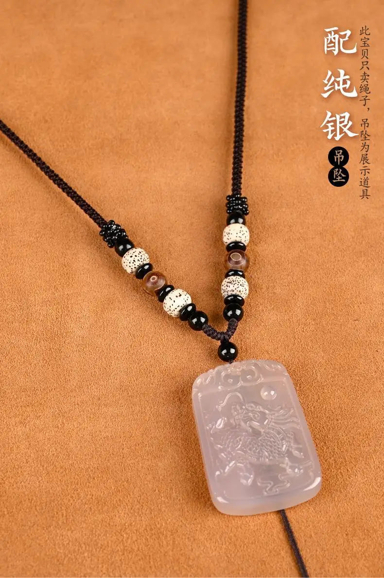 Xingyue Bodhi Seed Necklace for Men and Women Handmade Woven Braided Rope Pendant Lanyard Jade Pei Gold Pendant Matching Rope