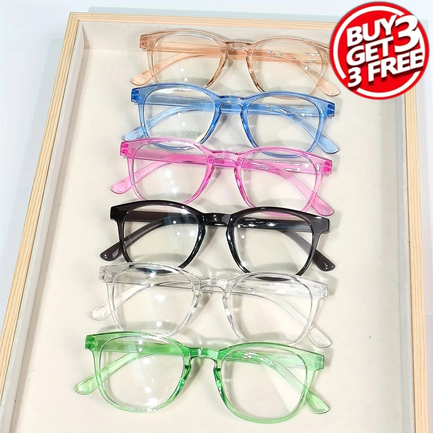 6pcs Fashion Oval Reading Glasses Colorful Chic Presbyopic Glasses For Women Men 1.0 To +4.0 Viralgem Store