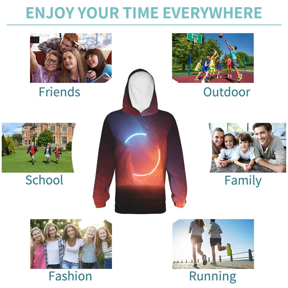 Vintage Harajuku Hoodies Retro DailySporty Cartoon Kids Printed Comfortable Loose Streetwear Letter Autumn Winter Clothes