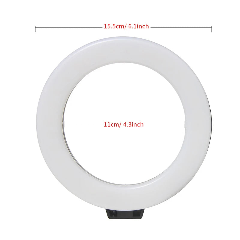 6inch Ring Light with Tripod Led Bright Ring Lamp Light Rim Song Lighting for Photography Selfie Ringlight Right Ligth