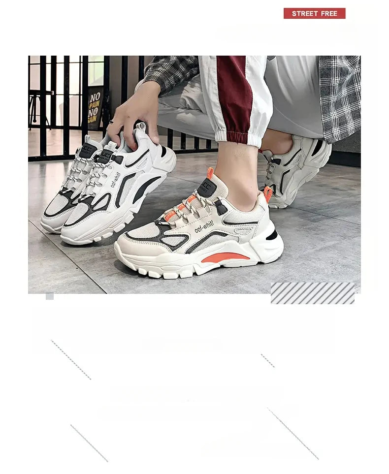 2024 New Men Sneakers Mesh Breathable Outdoor Running Shoes Fashion Casual Tennis Shoes Lightweight Comfortable Male Sport Shoes