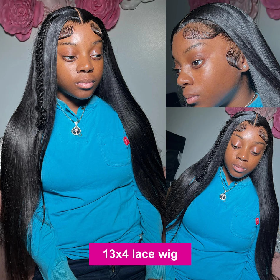 200 Density 13x4 Lace Front Human Hair Wigs Black Bone Straight Brazilian Virgin Hair 360 HD Lace wig Frontal 5x5 Glueless Wigs Viralgem Store