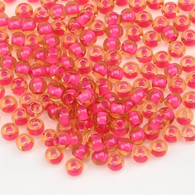 4.0mm Czech Glass Seed Beads Dye Core Small Glass Beads for DIY Making Jewelry Craft Bracelets Necklaces Earrings