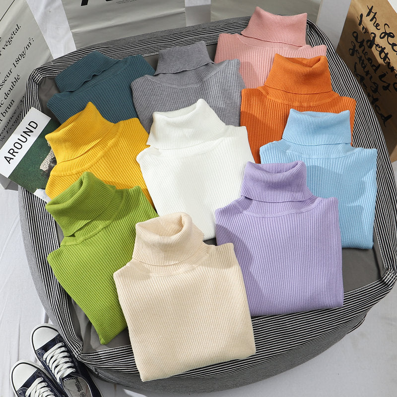 Women Turtleneck Sweater Knitted Soft Pullovers Cashmere Jumpers Basic Soft Sweaters For Women 2024 Autumn Winter