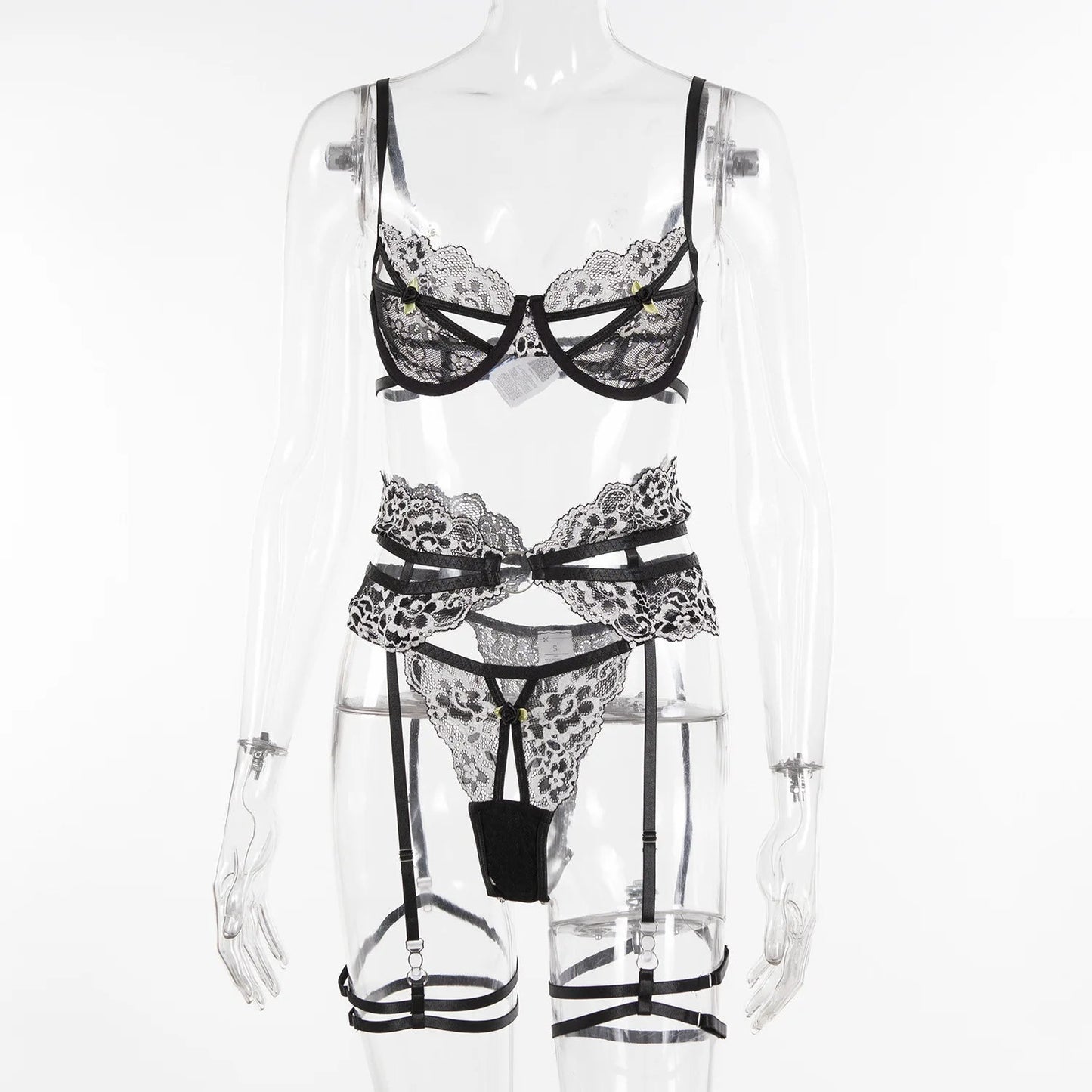 Toucheart Sexy Bra Set Contrast Color Lace Hollow Breathable Garter Hot Erotic Sexy Costumes Underwear Seamless Bra Thong Suit Viralgem Store