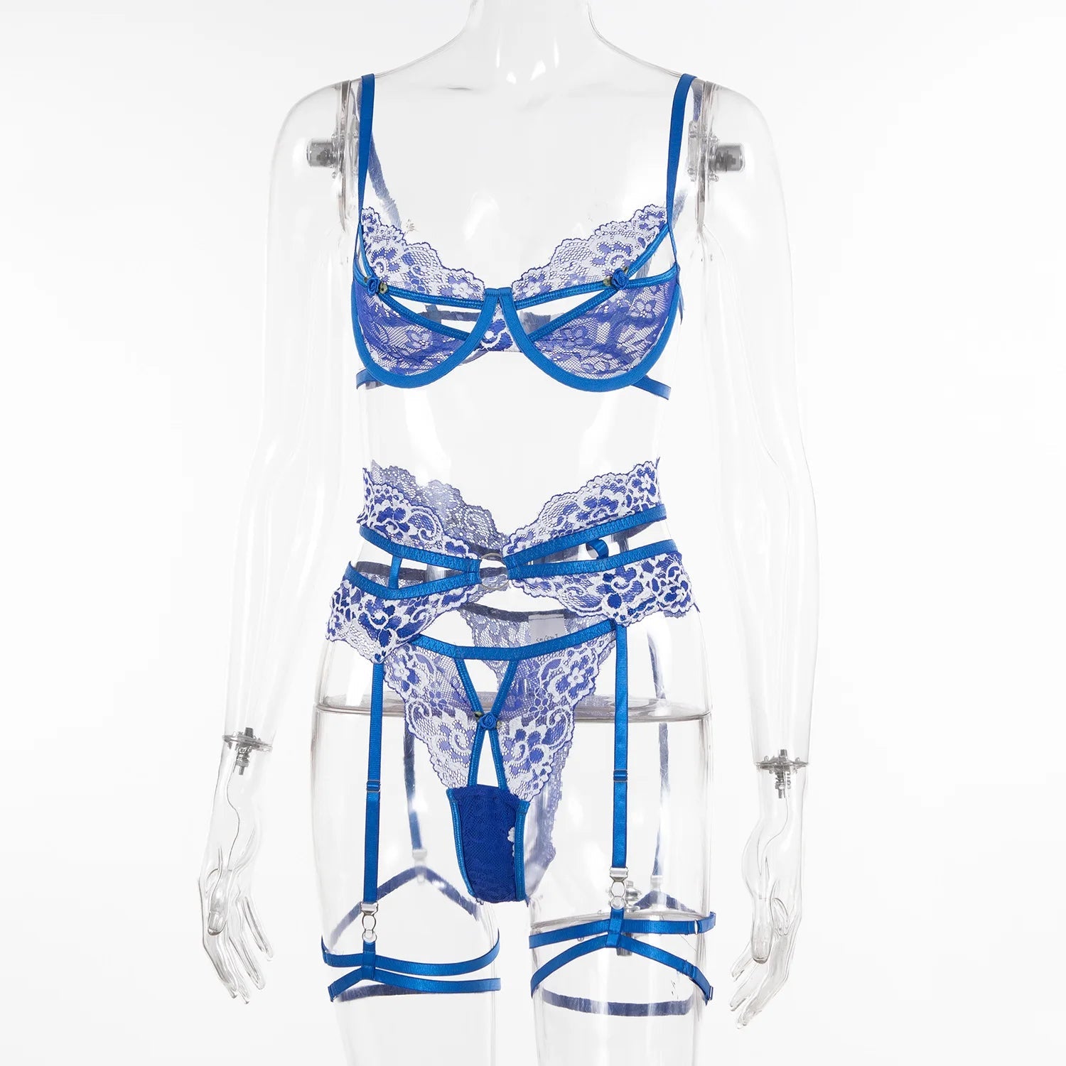 Toucheart Sexy Bra Set Contrast Color Lace Hollow Breathable Garter Hot Erotic Sexy Costumes Underwear Seamless Bra Thong Suit Viralgem Store