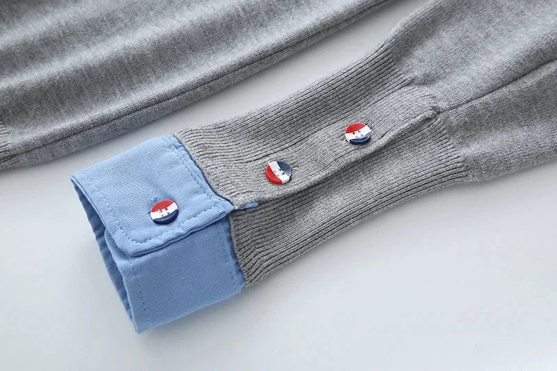 Sweater Korean Fashion Cardigan Women Y2k Tops Knit New Fall Winter 2025 Sweaters Clothes Long Sleeve Patchwork Kawaii Clothing