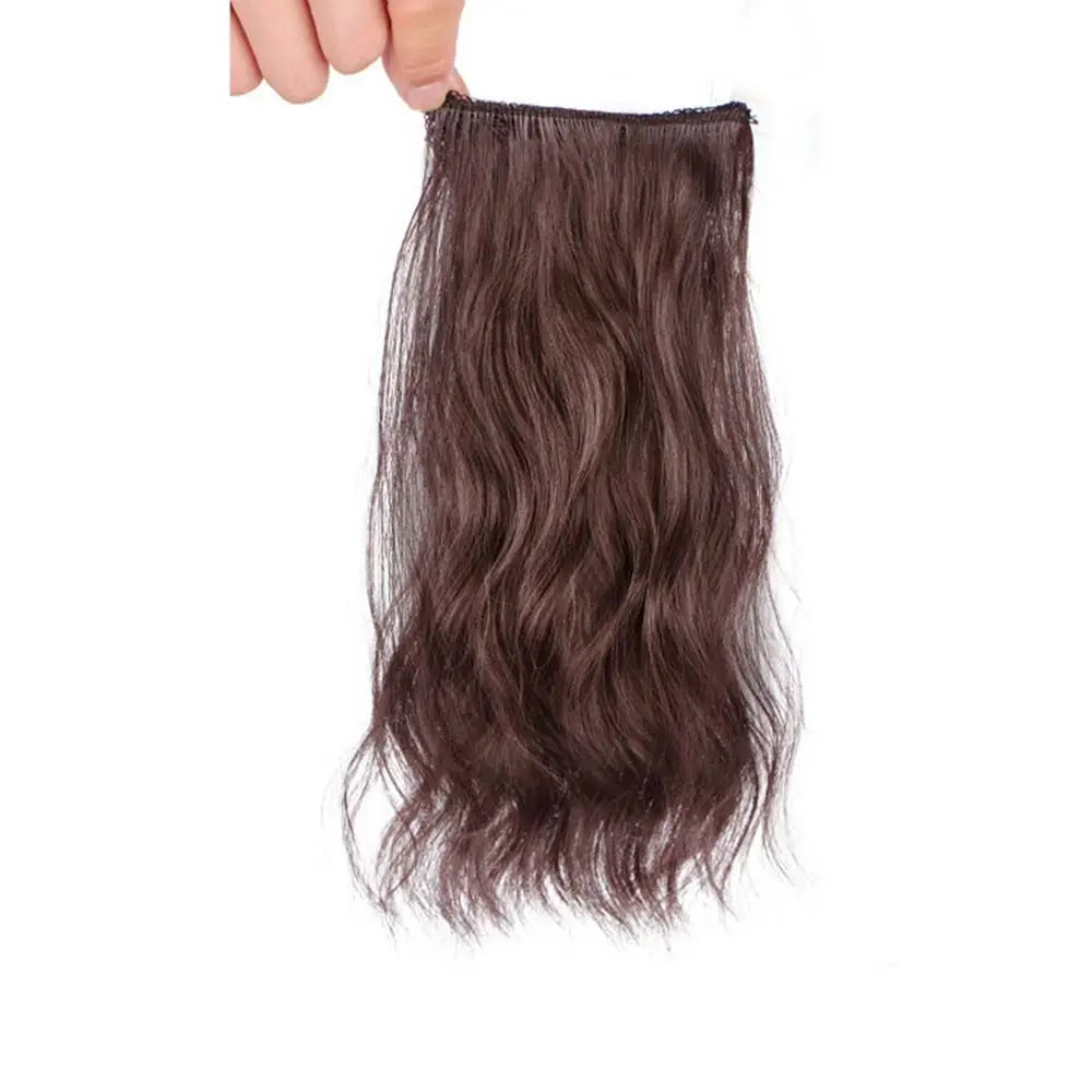 1PC Synthetic Curly Pad Hair Piece Top Two Side Invisible Thickened Hair Root Pad Fluffy Wavy High Natural Hair Extension