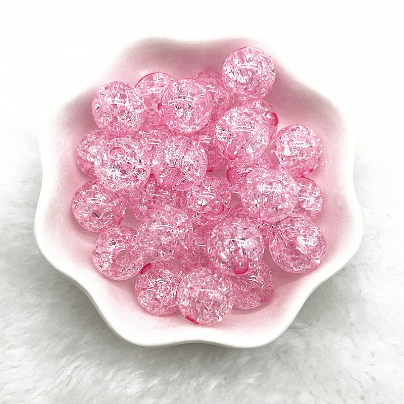 20pcs 12mm Round Acrylic Crackle Beads Loose Spacer Beads for Jewelry Making Diy Handmade Bracelets Accessories Viralgem Store