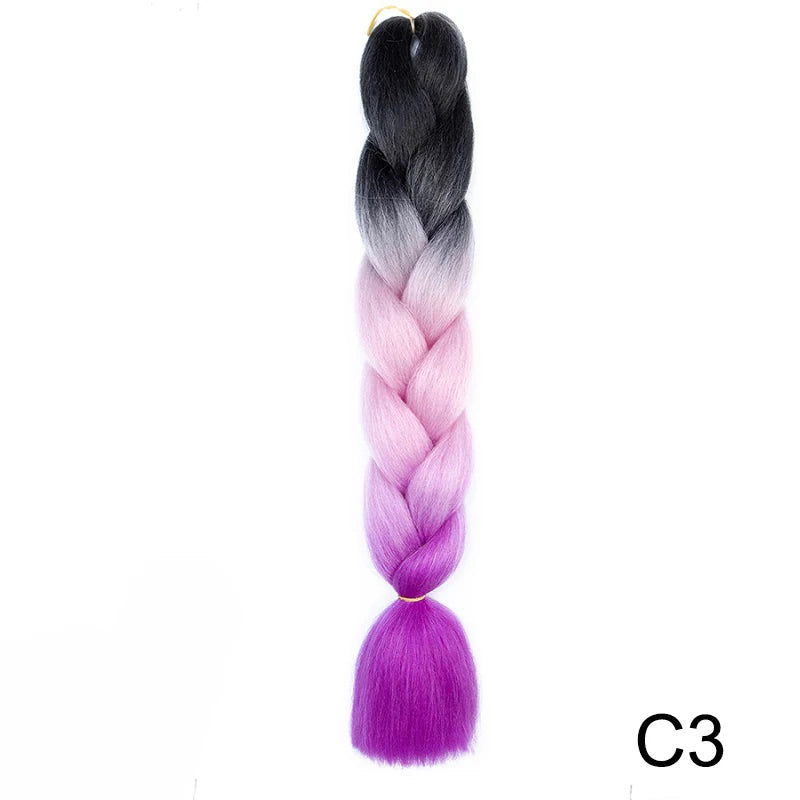 WIGSIN 24Inch Synthetic Long Straight Jumbo Braiding Hair Extension DIY Box Twist Crochet Hairpiece for Women Viralgem Store
