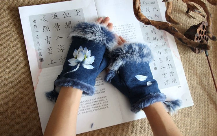 Women's Warm Half Finger Gloves Viralgem Store