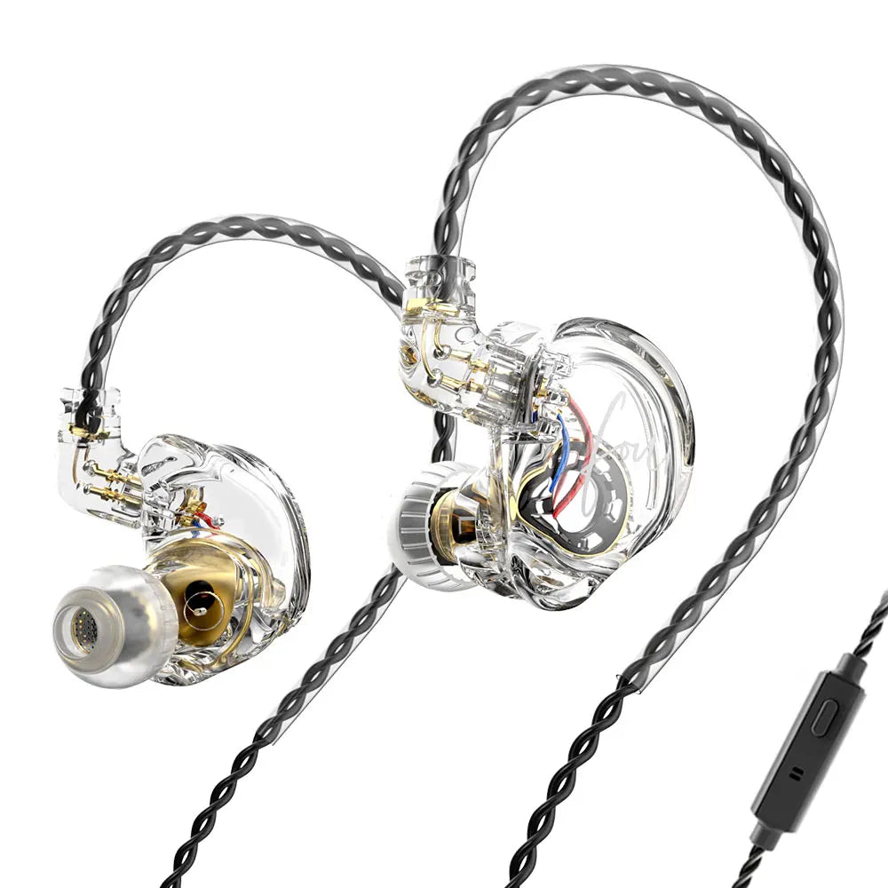 TRN CS4 HIFI IEMs 10mm Dynamic Driver Earphones In-Ear Monitor Headphones Gaming Headset Sports Earbuds with Detachable Cable