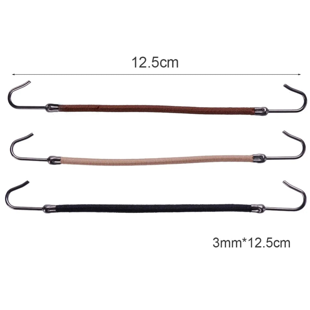 1/5/10pcs Casual Elastic Clips Bows Girls Women Bands Gum With Hooks Ponytail Holder Bungee Hair Thick Hair Accessories Headwear Viralgem Store