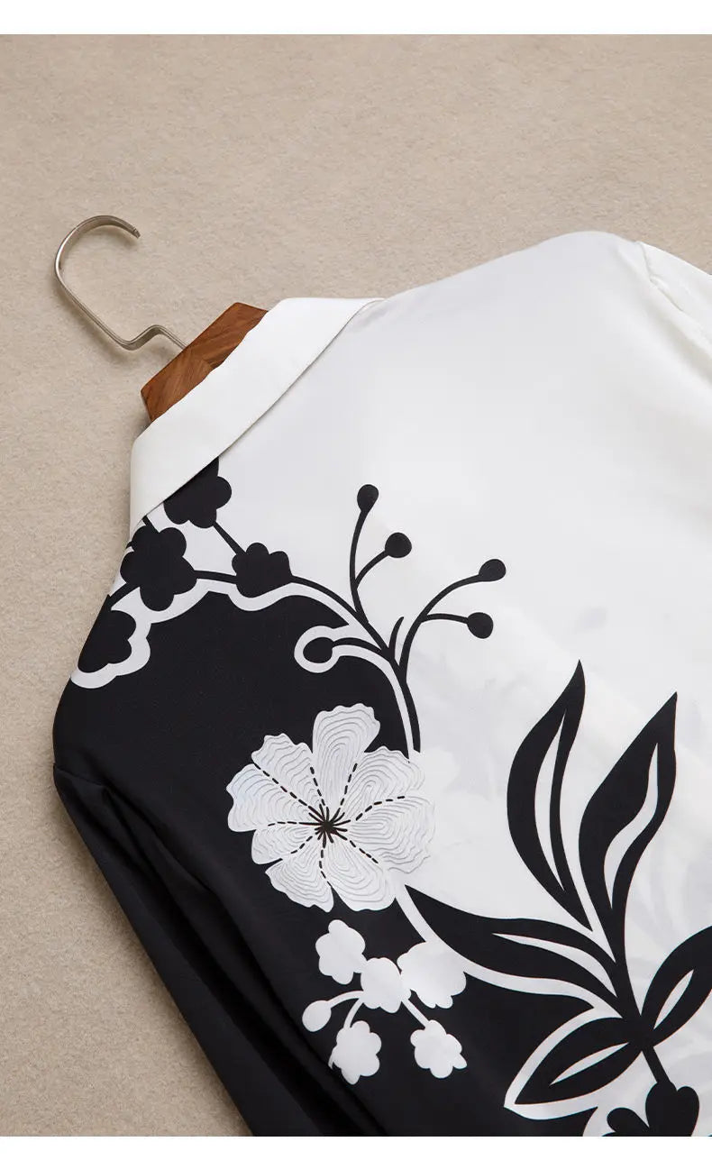 Spring Autumn Streetwear Fashion Print Single Breasted Shirt Women Elegant Long Sleeve All-match Blouse Harajuku Cardign Blusa Viralgem Store