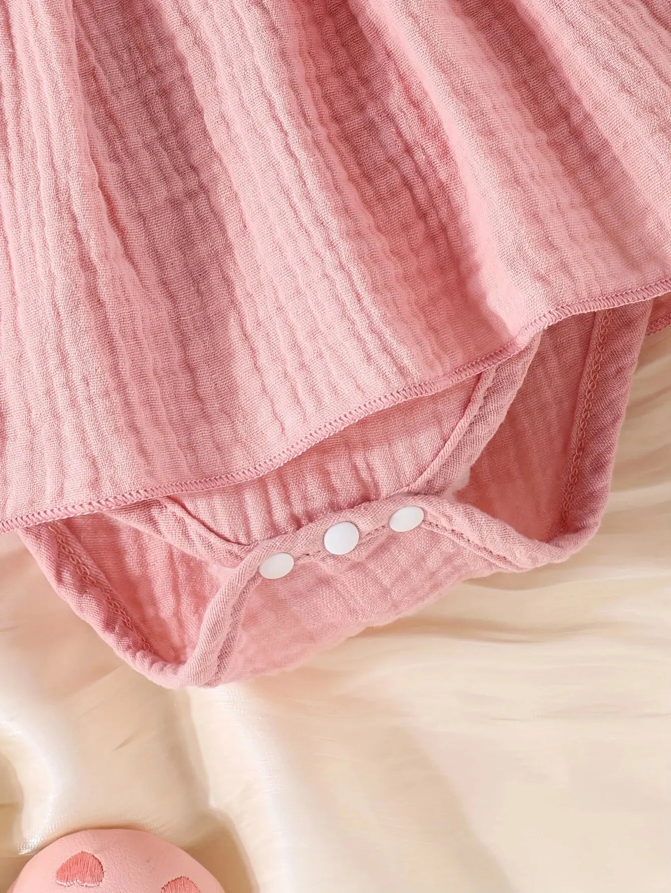 2 Sets Summer Newborn Baby Cool Breathable Pink Slip Triangle Onesie + Headband Cute Comfortable Coft Cotton Dress