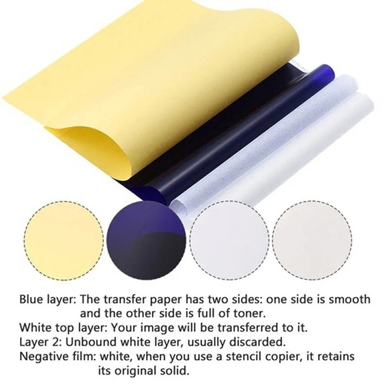 5/10PCS A4 Tattoo Transfer Paper Tattoo Supplies Carbon Thermal Transfer Paper Tattoo Stencil Copy Tracing Paper Accessory Viralgem Store