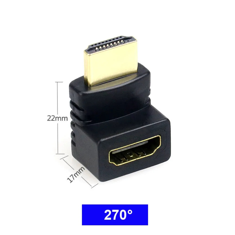 4K Adapter HDMI-compatible 90 Degree Right-angle Adapter HDMI 270 Degree HDMI Male To Female HDMI Elbow Connector Converter