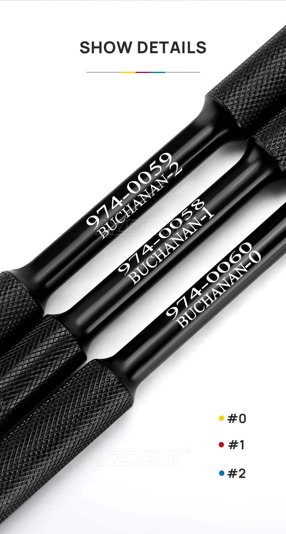 1Pcs AZDENT Dental Endo Buchanan Hand Plugger Fill Instrument NITI Tip #0 #1 #2 Endodontic Dentist Dentistry Tools