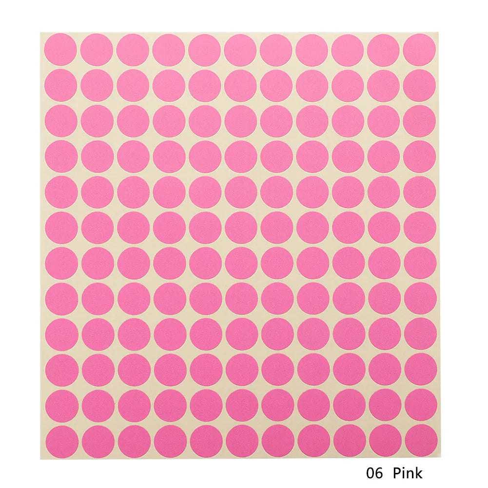 1 Sheet of 132 Blank Round Stickers Labels for Essential Oil Bottle Cap Lid Water Resistant 7 Color Sticker 13mm DIY