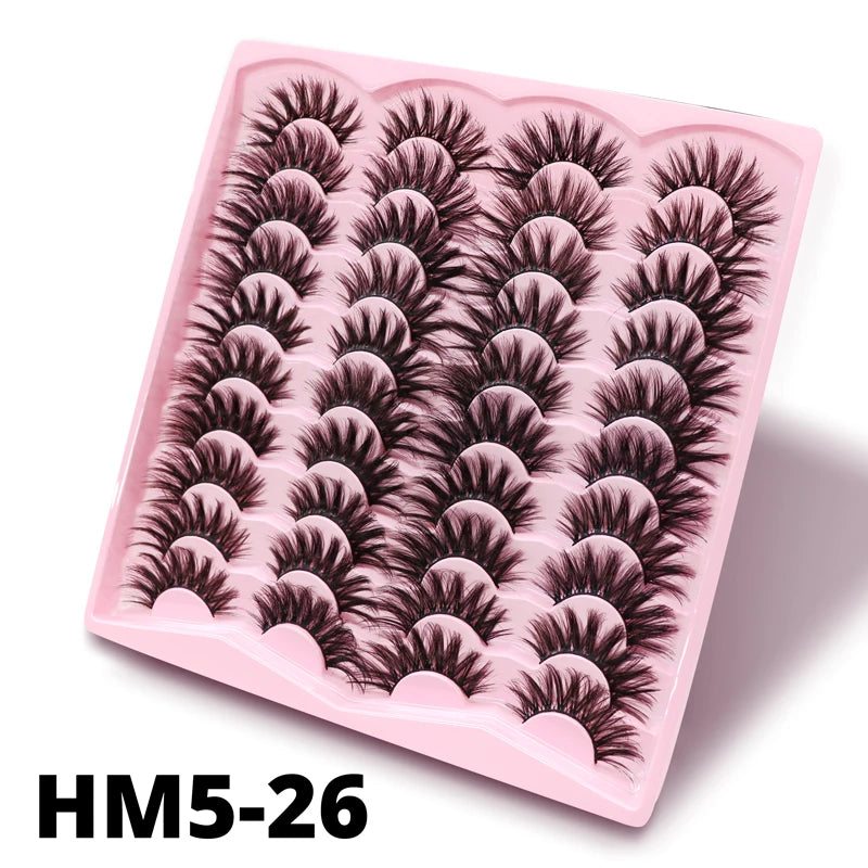 2 Style 20 Pairs Eyelash 3D Natural Mink False Eyelashes Makeup Fake Eye Lashes Faux Cilios Make Up Beauty Tools Wholesale