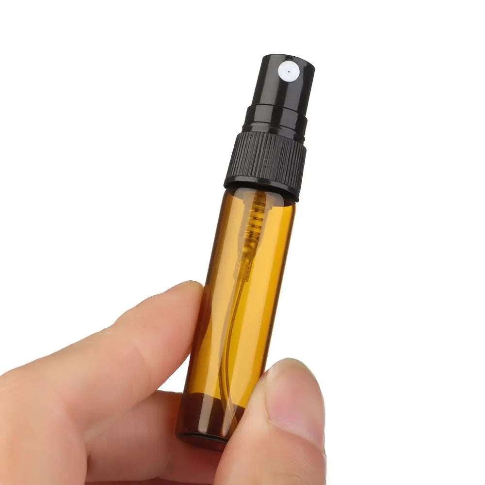 3/5/10ml Mist Spray Bottle Spray Pump Bottle Travel Refillable Glass Perfume Bottle Refillable Leak Proof Bottle Container