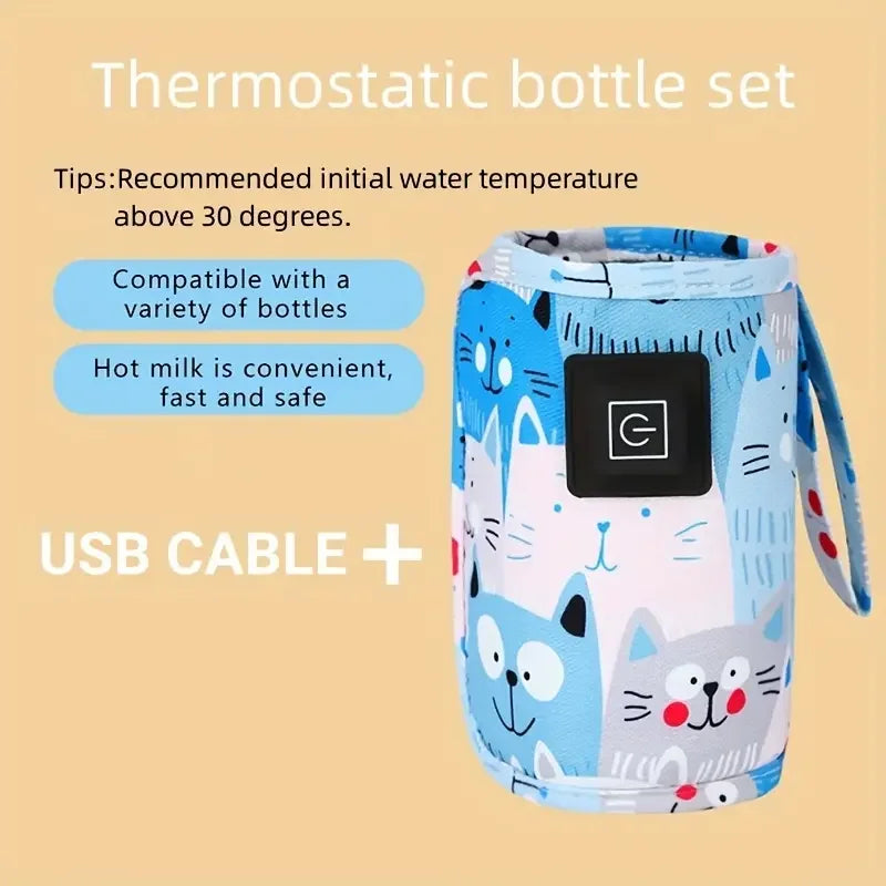 USB Milk Water Warmer, Travel Stroller Insulated Bag, Nursing Bottle Heater, Portable Bottle Feeding Warmer, Christmas, Hallowee Viralgem Store
