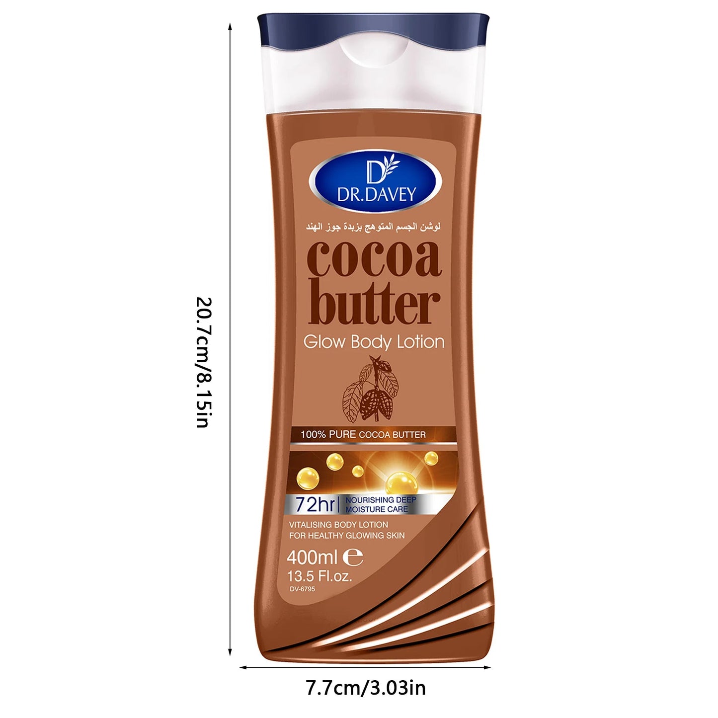 400ml large capacity cocoa fruit body lotion replenishes moisture, leaves a refreshing and non greasy scent Viralgem Store