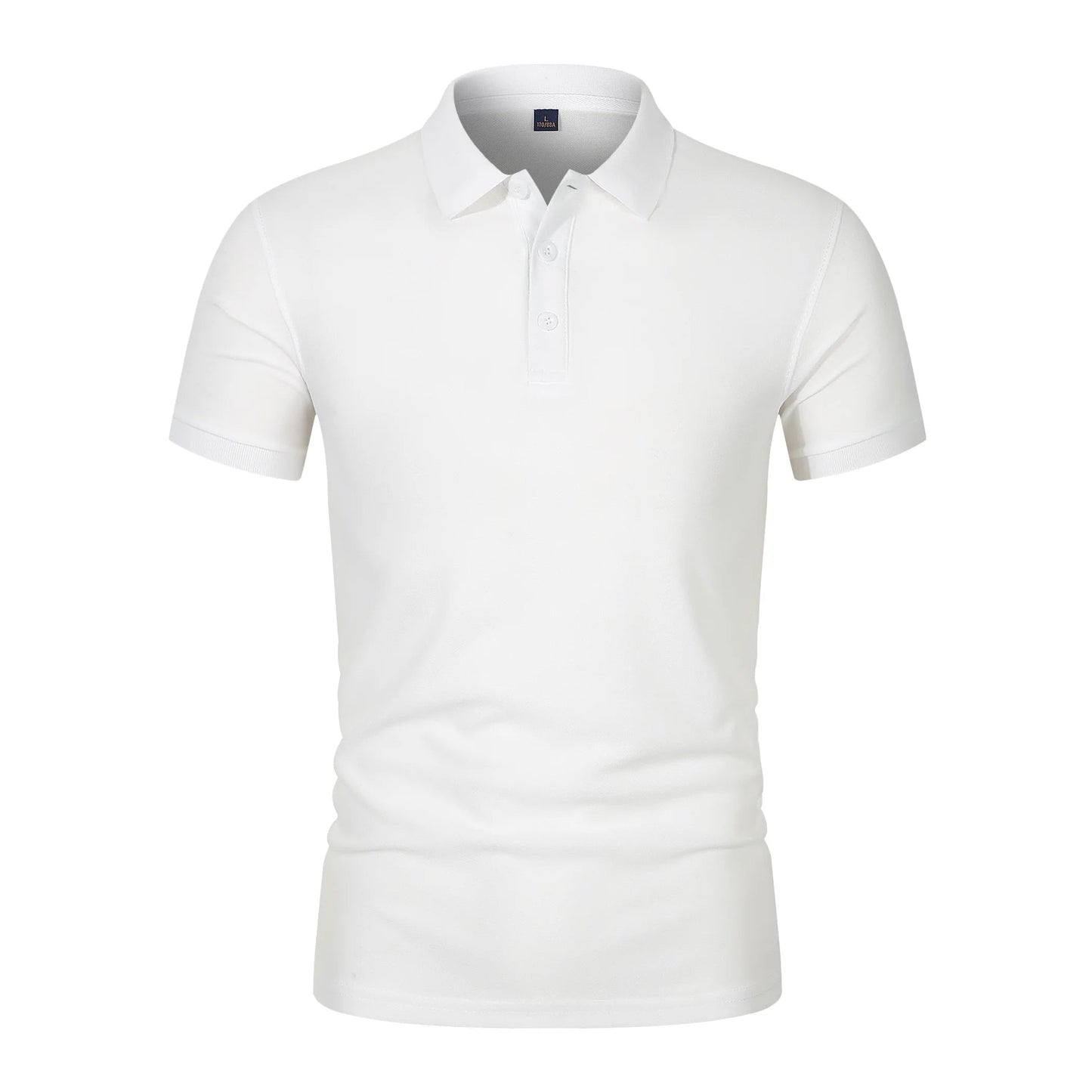 2025 Summer New Men's Short sleeved Solid Color Polo Shirt Breathable and Comfortable Elastic Top Casual Business New Style Viralgem Store