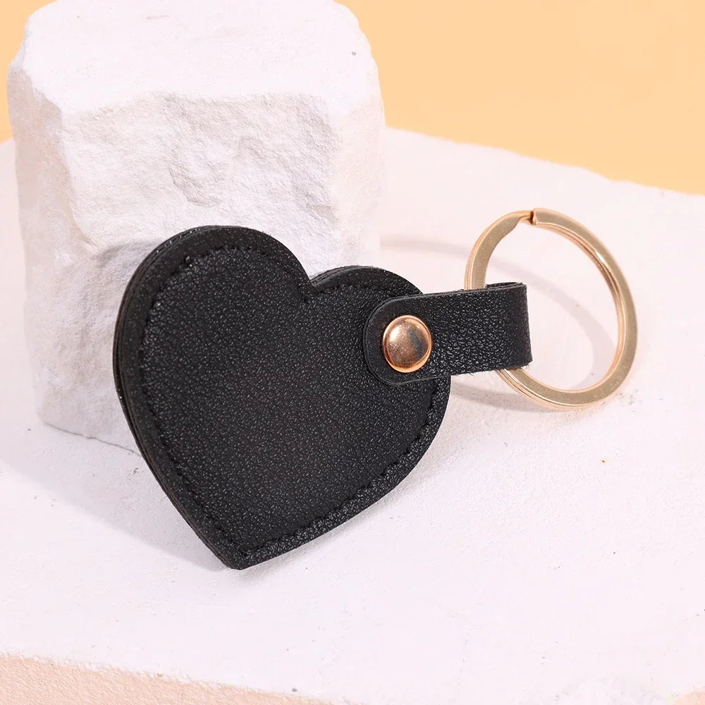 2024 Charm Leather Heart Key Chain Fashion Leather Heart Shape Keychain Women Car Key Holder Home Key Ring Bag Car Pendant Gift Viralgem Store