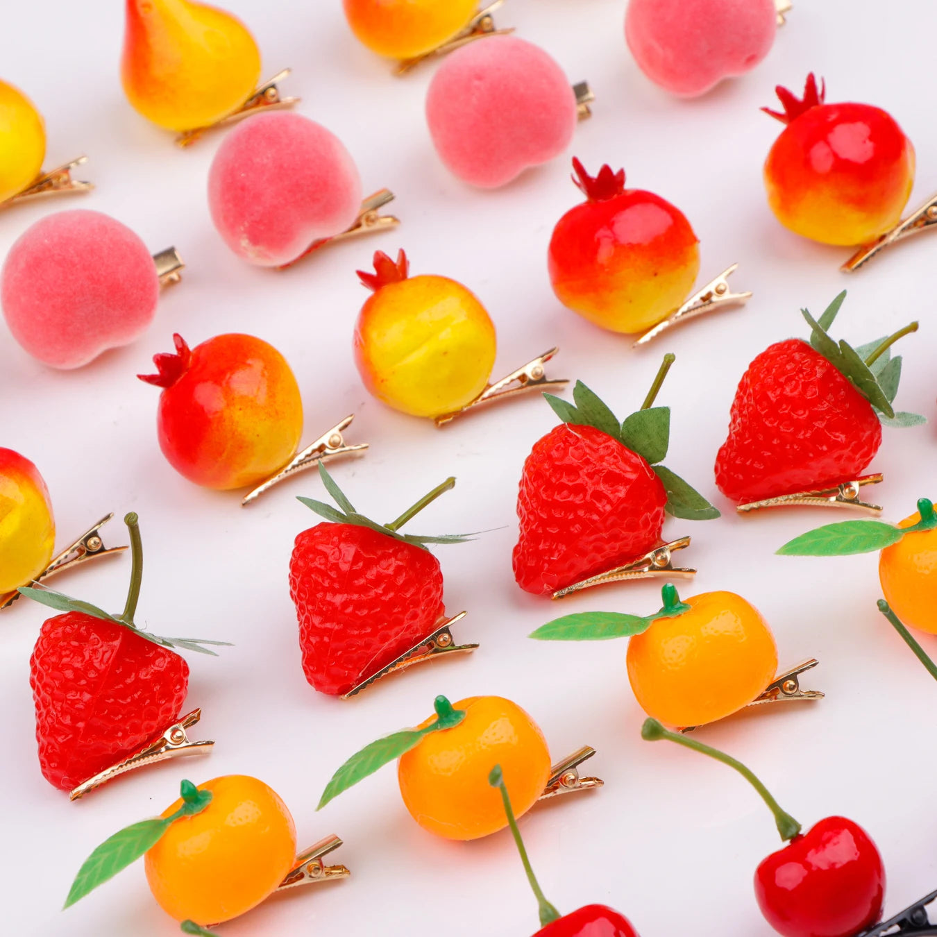 10/20/50/100Pcs/Lot Fashion New Style Cute Funny Fruit 3D Children Hairpin Women Girls Beautiful Duckbill Clip Headwear Gifts Viralgem Store