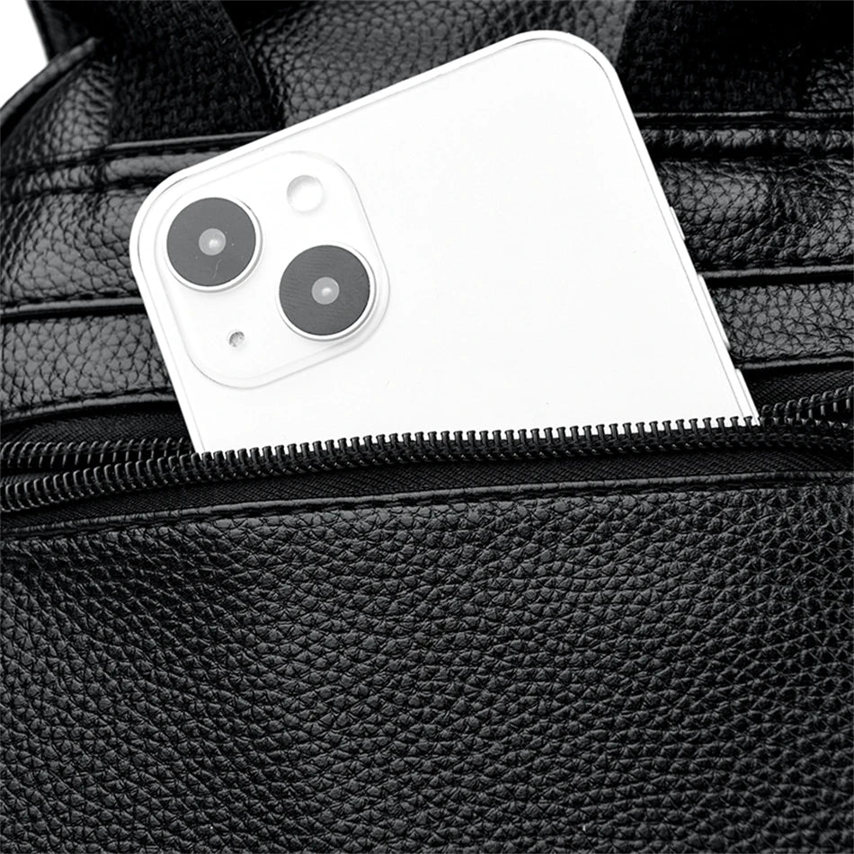 Women Travel Backpack for Teenager Girl 2024 Soft Leather Female Fashion 3 In 1 Bagpacks Large Capacity Ladies Mochilas Feminina Viralgem Store