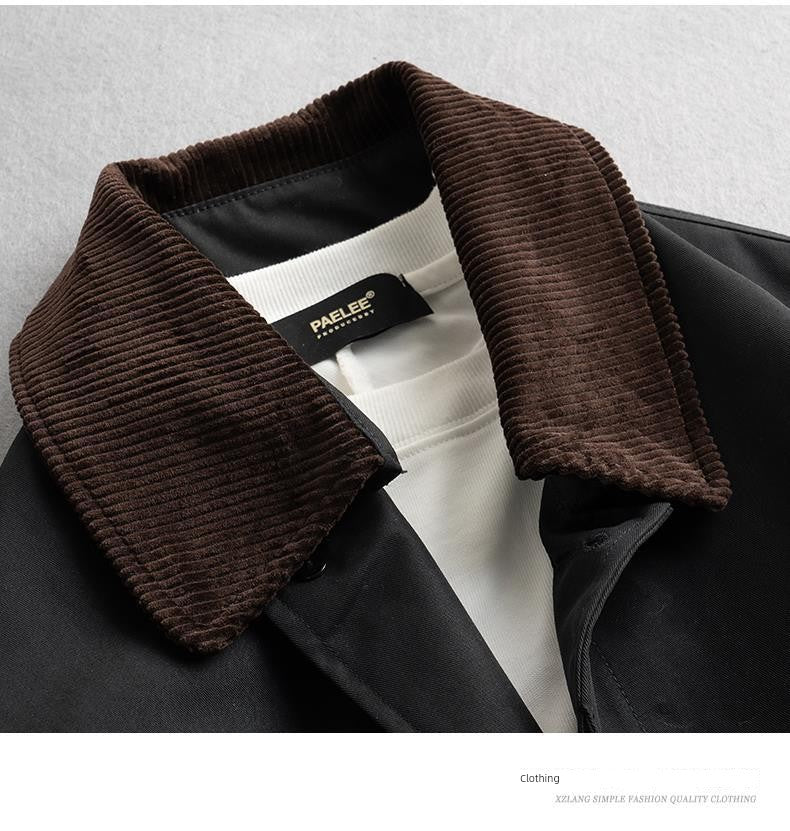 2024 Spring & Fall New Arrival K-style Loose Lapels Men's Mid-Length Trench Coat Japanese-Style Retro Casual Korean Coat Men Viralgem Store