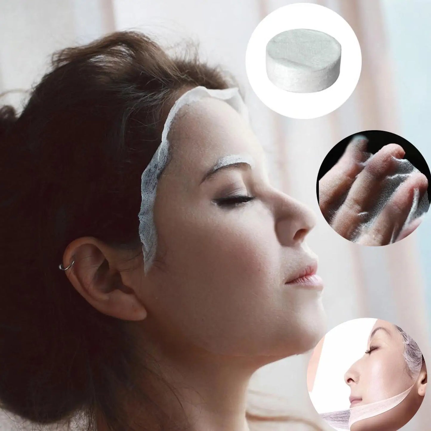 30/50pcs Disposable Compressed Facial Mask Portable Travel Non-woven Face Mask Skin Care Cotton Wrapped Masks Paper