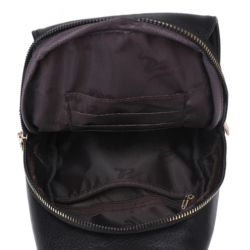 Women Bag Soft PU Leather Shoulder Purse Vintage Fashion Female Chest Bag Designer Multifunctional Shoulder Messenger Crossbody Viralgem Store