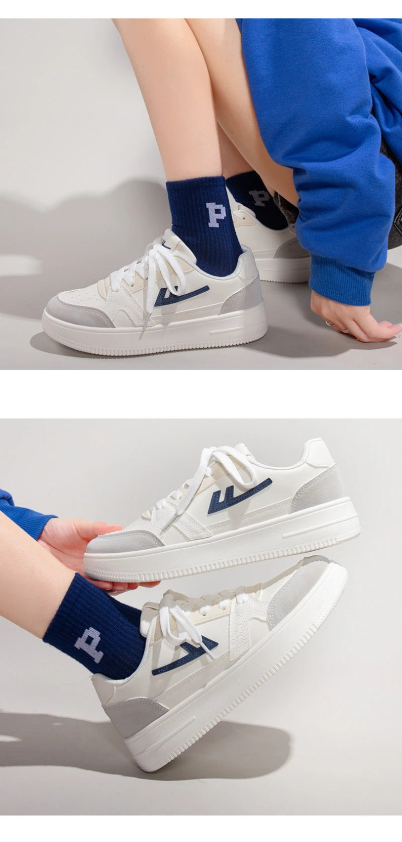 White Shoes For Women's Classic Spring And Autumn New Sports And Casual Trend Women's Shoes Versatile Ins Thick-Soled Shoes