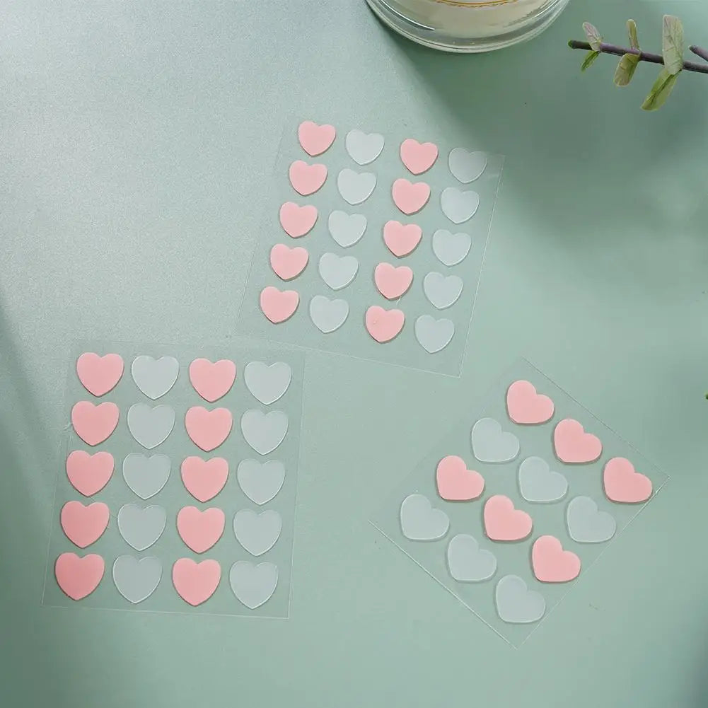12/20 Counts Acne Care Patches Cute Pink Heart Shaped Acne Pimple Patches Invisible Acne Cover Treatment Stickers Skin Care Viralgem Store
