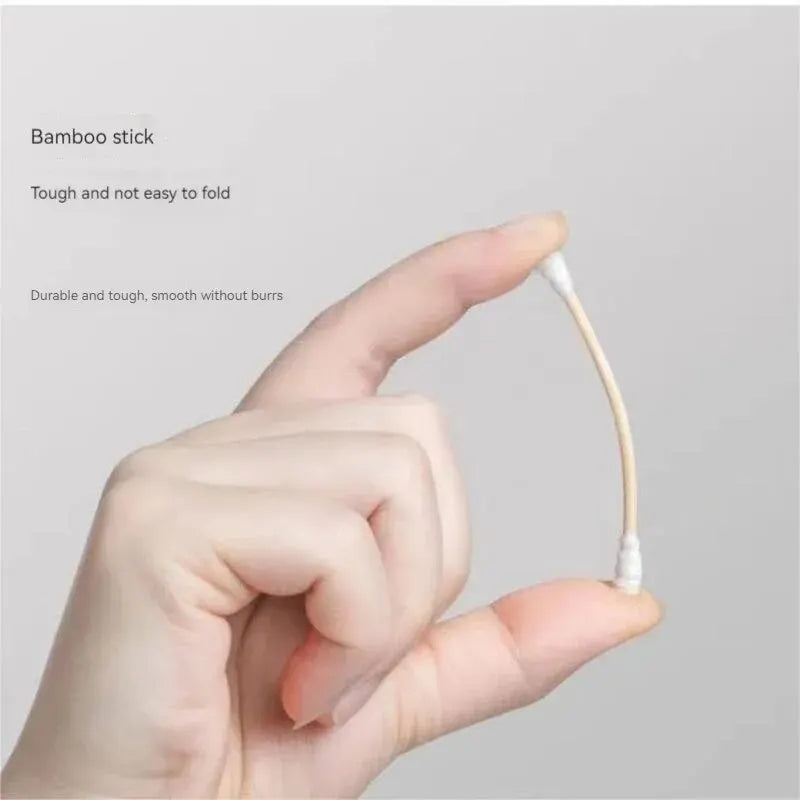 200PCS Wooden Double-Ended Cotton Swabs Make-Up Cleaning Disposable Cotton Swabs Medical Household Hygiene Ear Pulling Viralgem Store