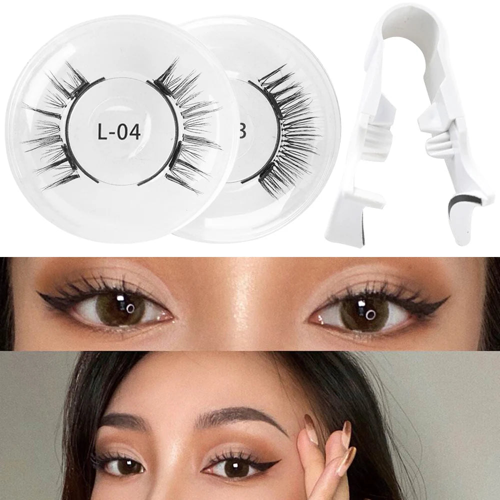 3D Lash Curler Magnetic False Eyelashes No-Glue Needed Eyelash Extension Clip On Tweezers Sexy, Light , Soft Mink Fake Lashes