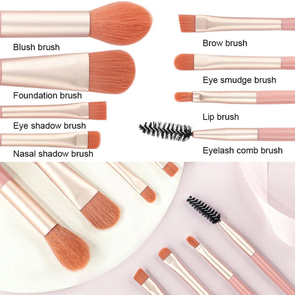 8-13Pcs Soft Makeup Brushes Set Eye Shadow Foundation Brush Women Cosmetic Brush Powder Blush Blending Brush Make Up Beauty Tool