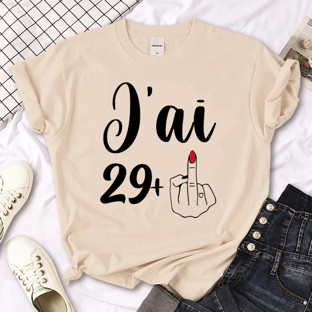 30 Ans Years Birthday t-shirts women anime t-shirts girl comic clothing