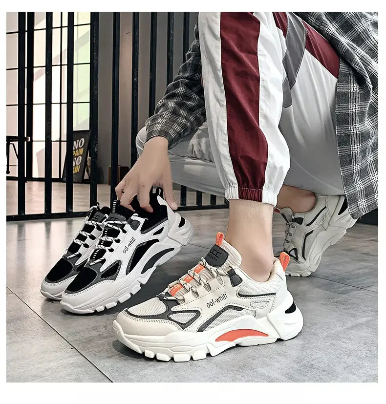 2024 New Men Sneakers Mesh Breathable Outdoor Running Shoes Fashion Casual Tennis Shoes Lightweight Comfortable Male Sport Shoes