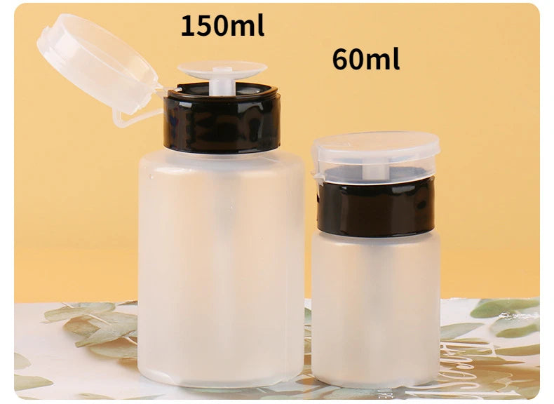 60/150/ml Nail Refillable Bottles Empty Press Pump Dispenser Nail Art Polish Remover Cleaner Makeup Bottle Manicure Tool