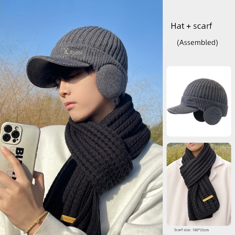 Winter Heattech Male Fleece-lined Thickened Cold Protection Cycling Hat