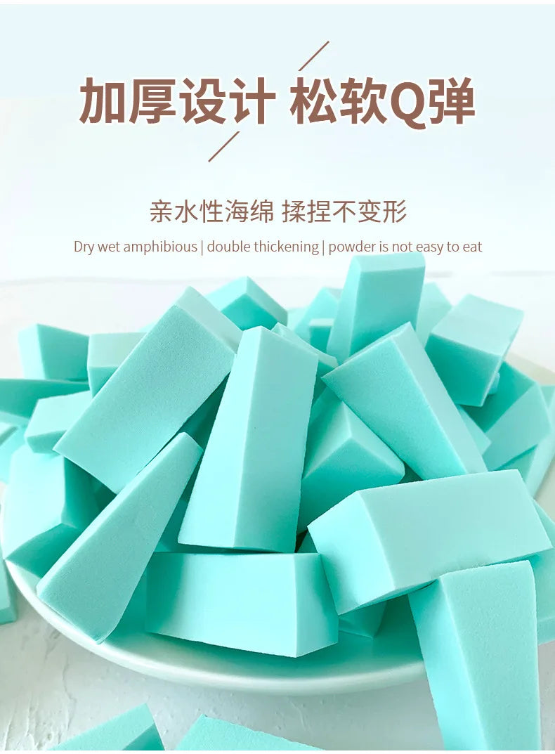 50 Pieces Makeup Sponge  For Face Curve Blending, Latex Free, Small Wedge Shaped Smooth Apply Beauty Sponge Applicator