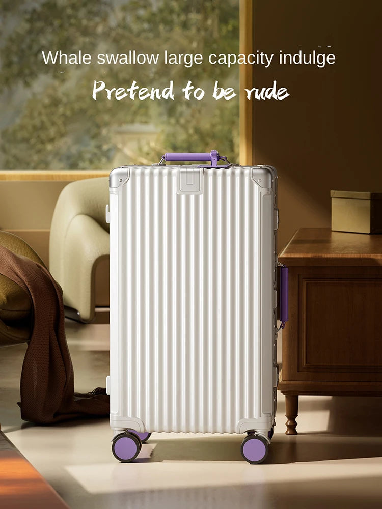 28/30/32 inch Travel Suitcases Large Capacity New Strong and Durable Thickened PC Aluminium Frame Trolley Suitcase 20'' Carrier Viralgem Store