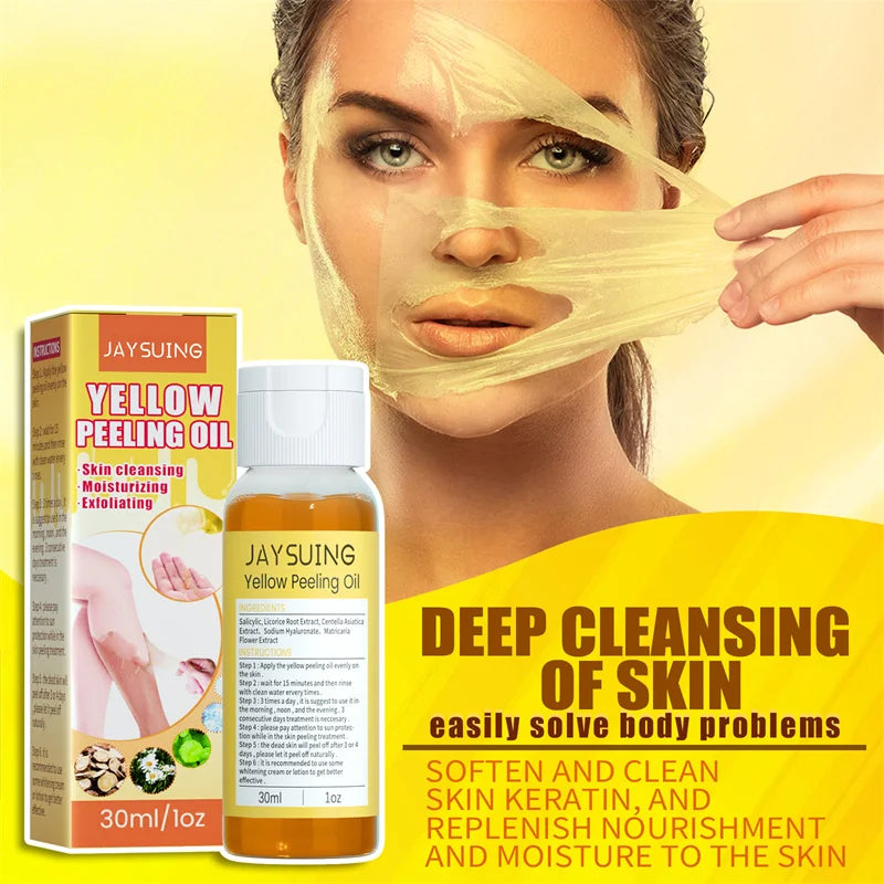 Yellow Peeling Oil Body Cleansing Exfoliation For Tender Glowing Skin Finger Joint Whitening Moisturizing Care Beauty Products