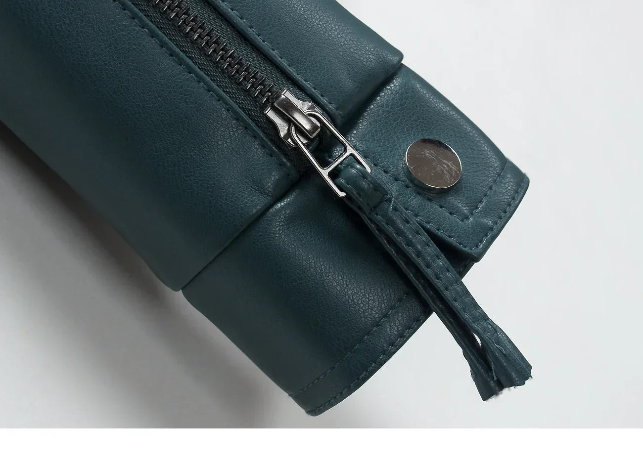 Spring Autumn Vintage Faux Leather Jacket Women Brown Moto Biker  Leather Coats Casual Street Wear Zipper PU Basic Outwear