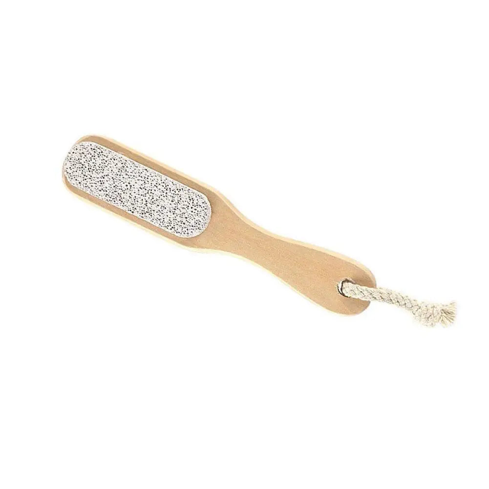 1pc Wood Handle Pumice Stone Foot Brush Scrubber Feet Natural Skin Dead Exfoliating Bristle Massage Tool Pedicure Remover B K2F1