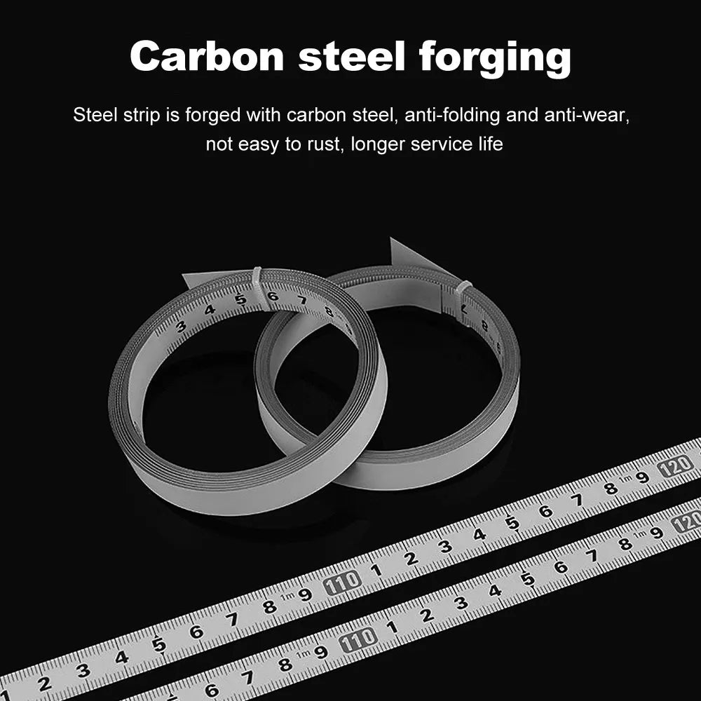 Sticky Ruler Scale With Glue Sticker Woodworking Guide Rail Self-Adhesive International Standard Scale Tape Measure Flat Ruler