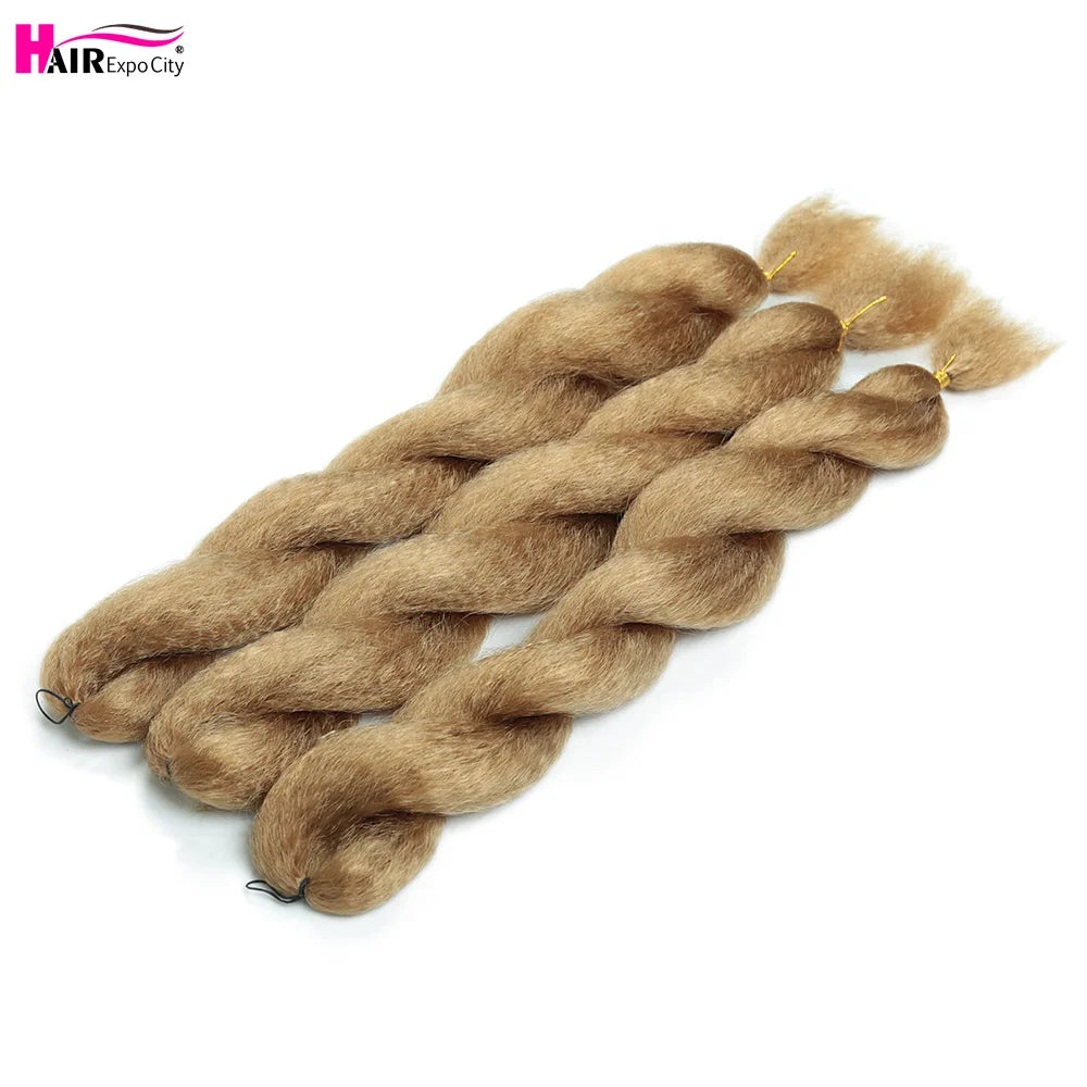 Vixen Crochet Bulk Hair 26 inch Jumbo Synthetic Braiding Hair Fluffy Kinky Straight Crochet Braids Extension Hair Expo City Viralgem Store
